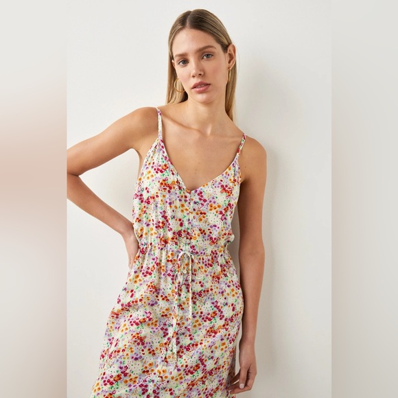 Rails Frida Spaghetti Strap Rayon Dress in Fleur - Picture 3 of 11